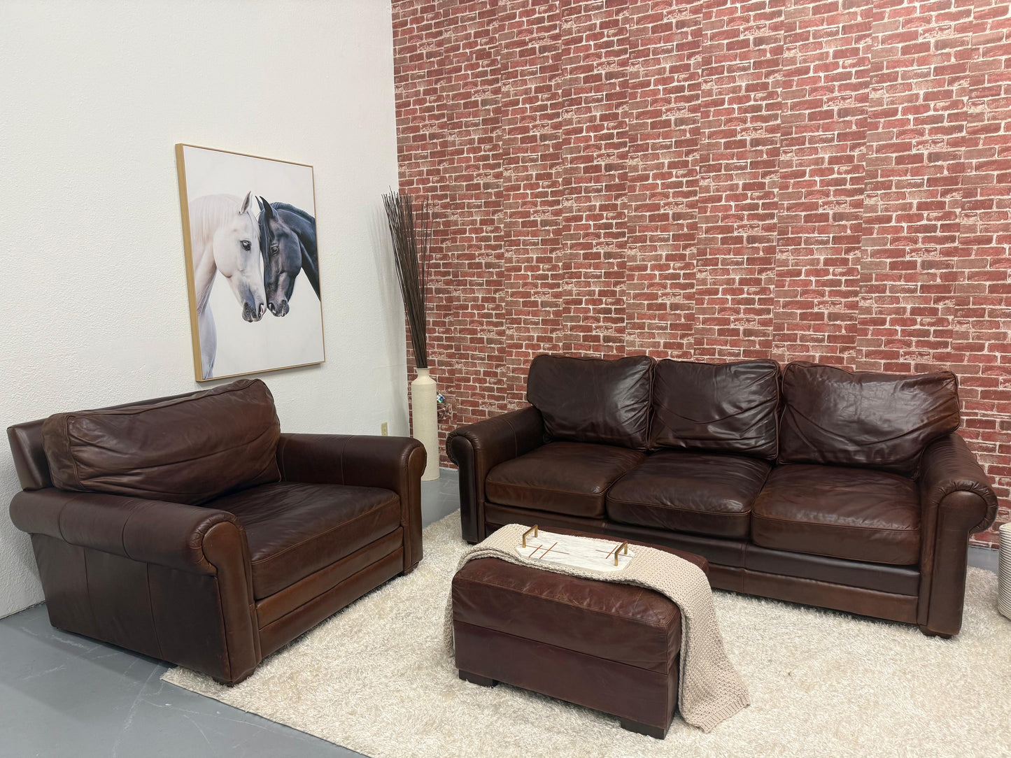 Restoration Hardware Lancaster Leather Set