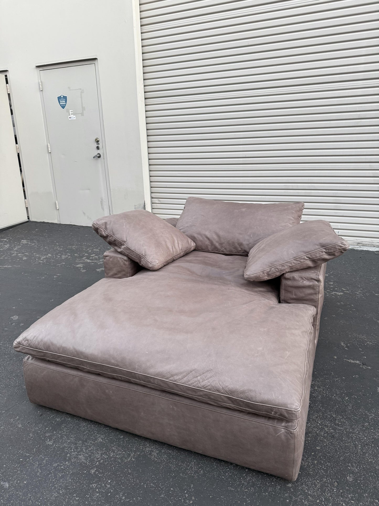 Leather Restoration Hardware Chaise