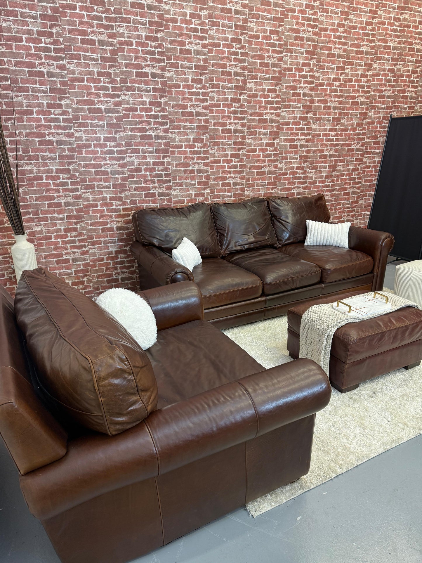 Restoration Hardware Lancaster Leather Set