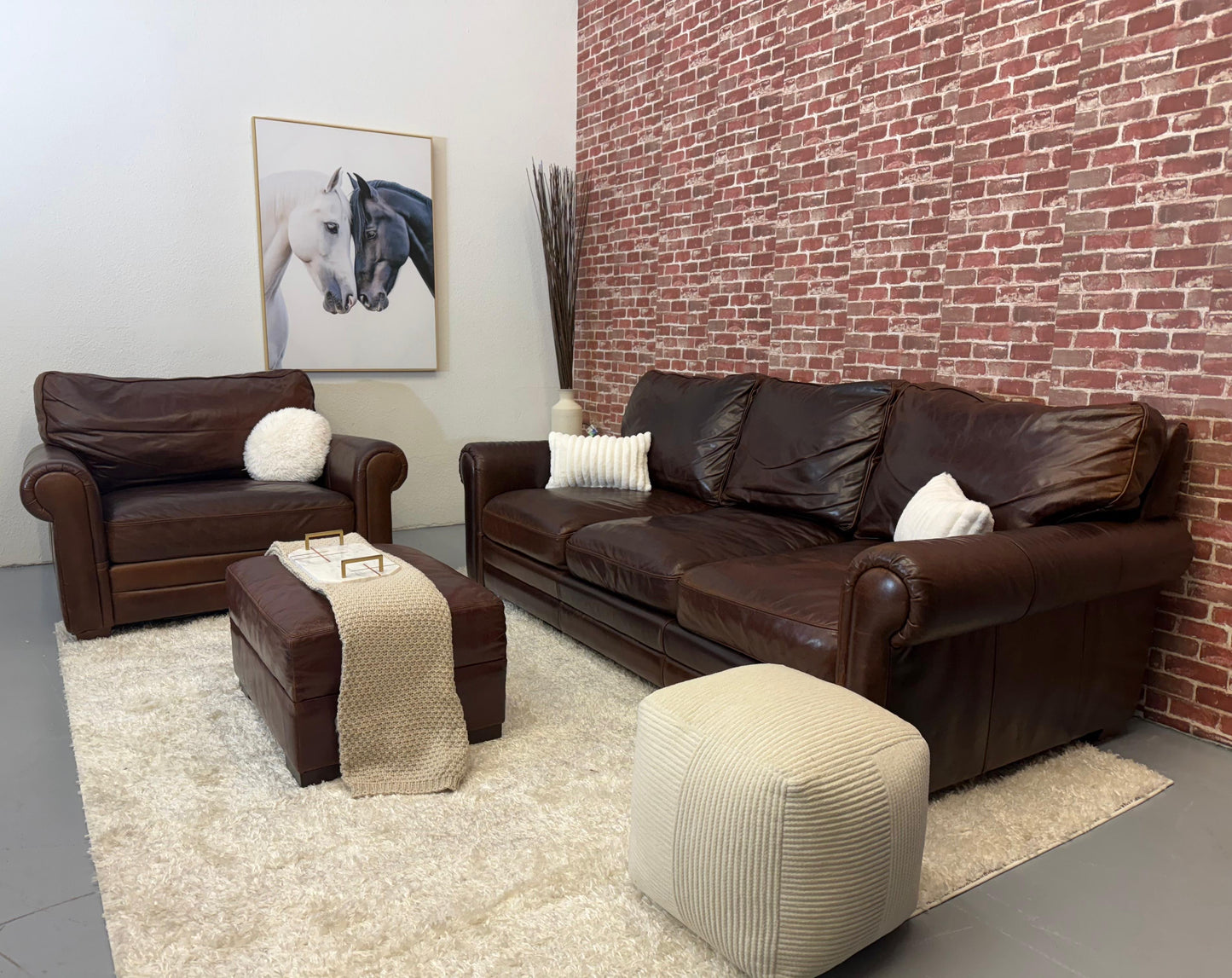 Restoration Hardware Lancaster Leather Set