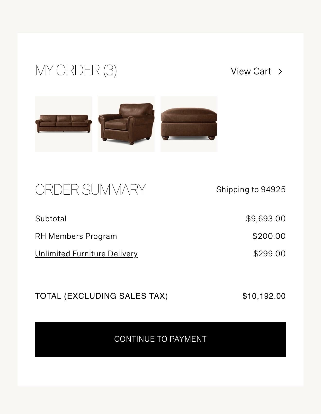 Restoration Hardware Lancaster Leather Set
