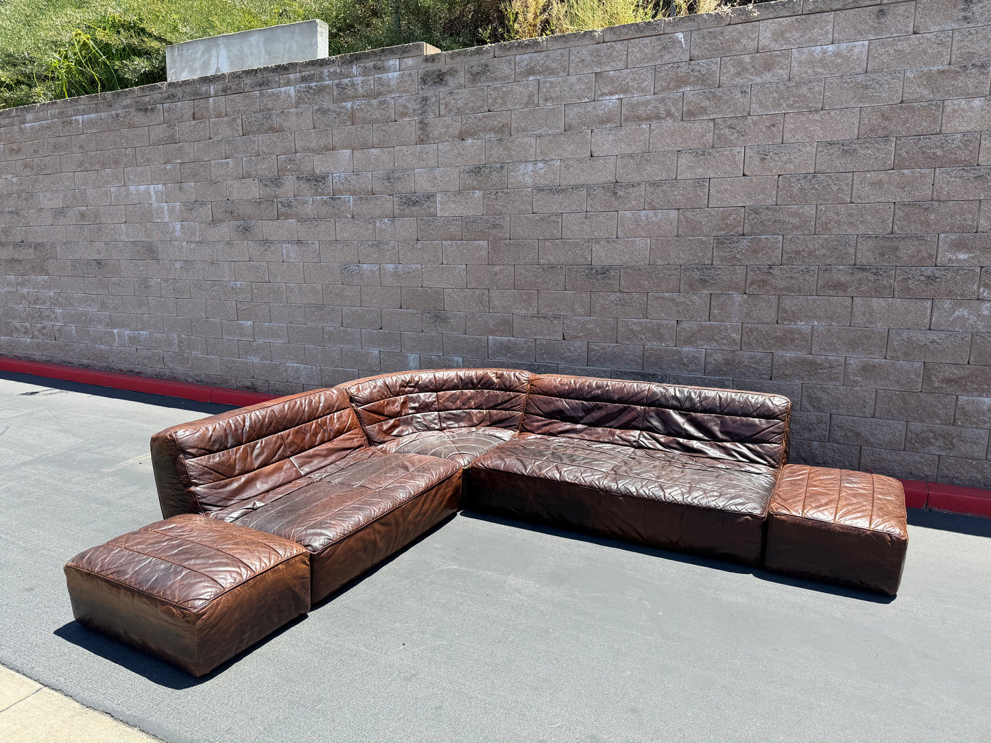 Vintage Restoration Hardware Leather Couch