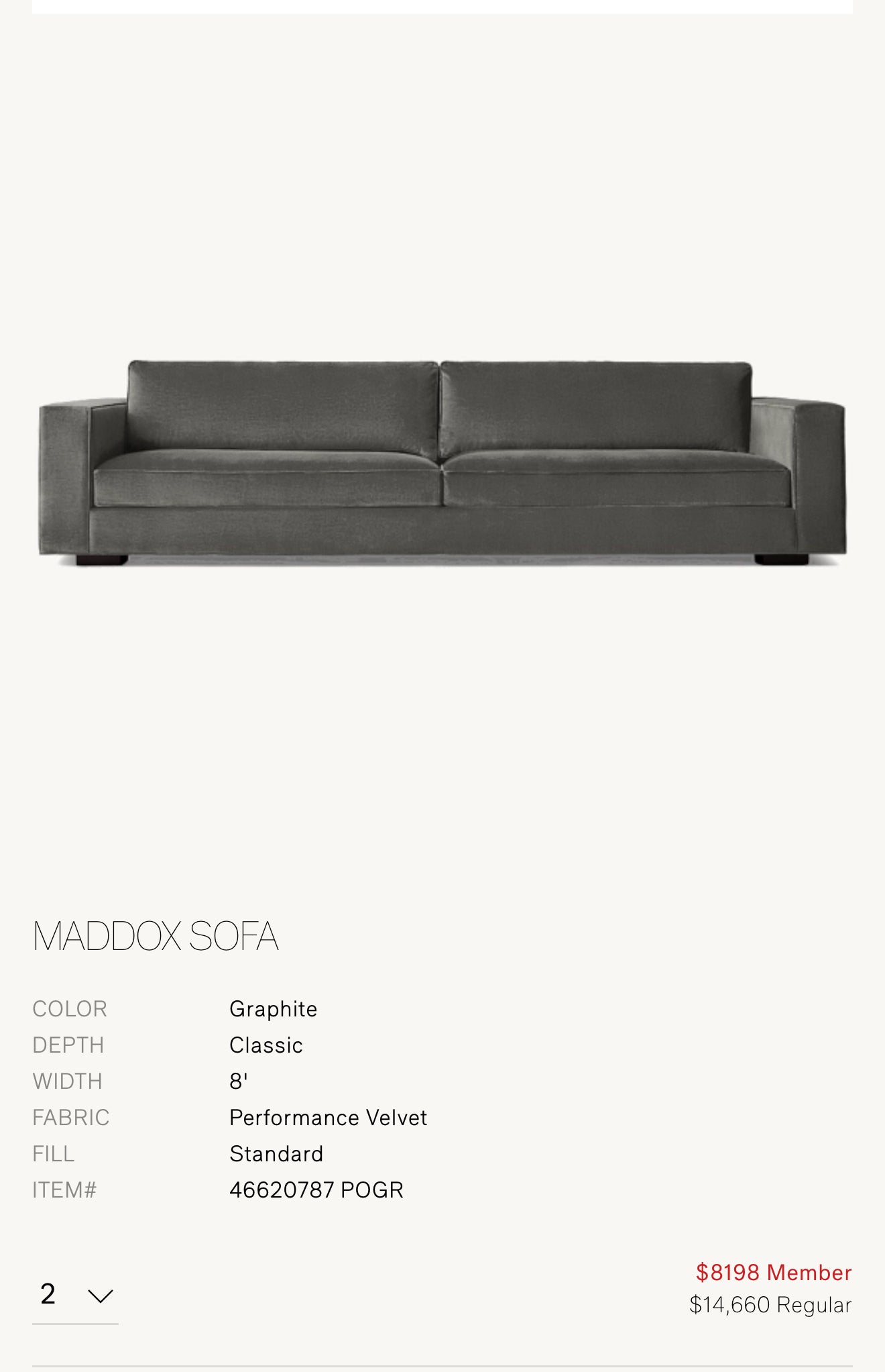 Restoration Hardware Maddox Sofas