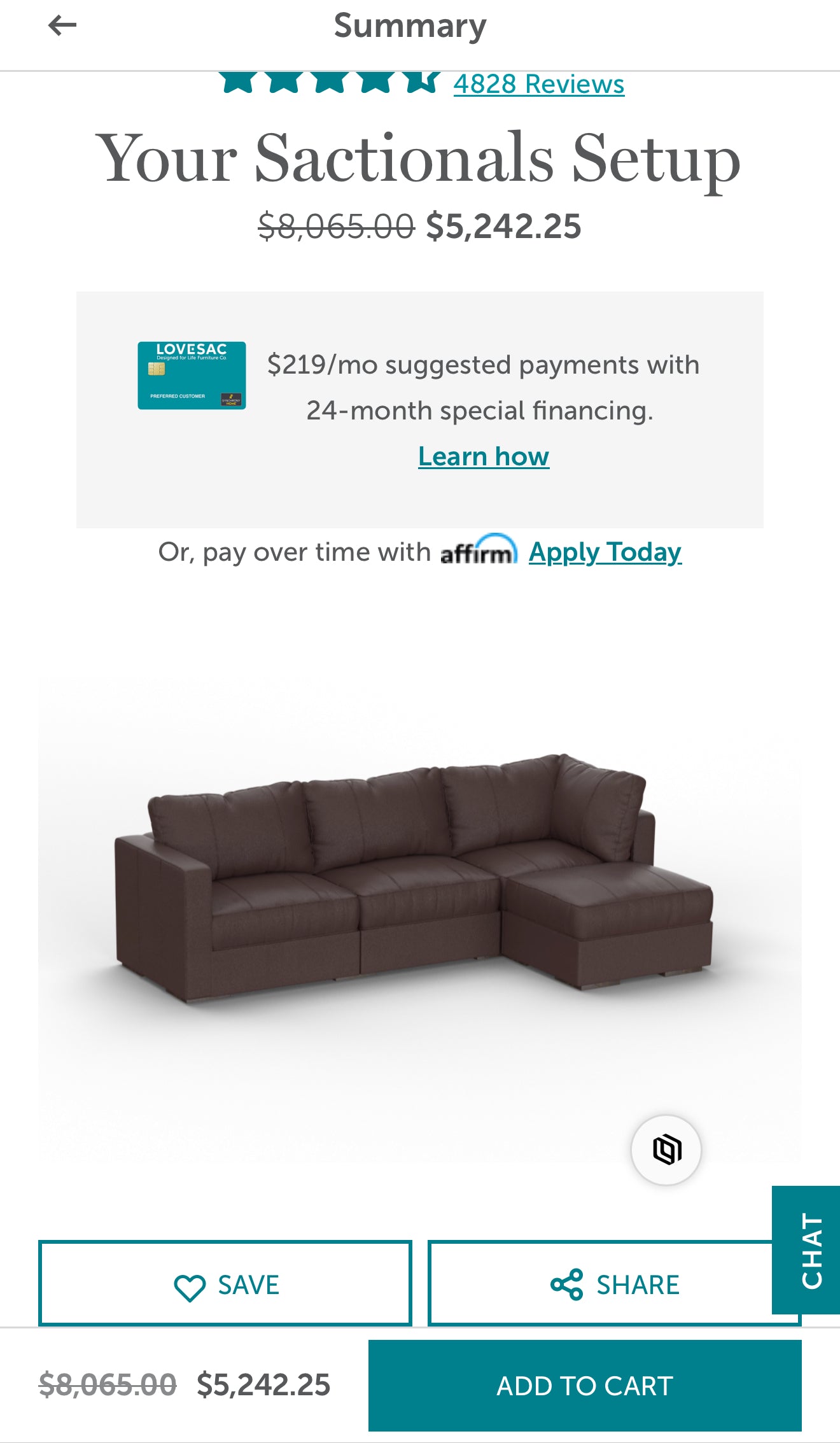 LoveSac Modular Sectional Couch