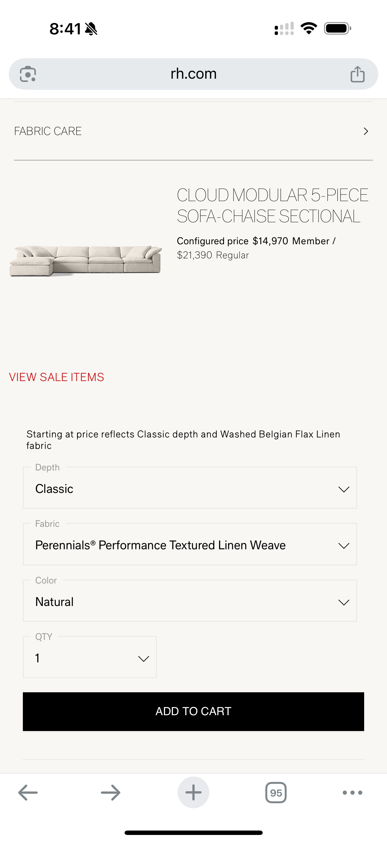 Restoration Hardware Cloud Couch