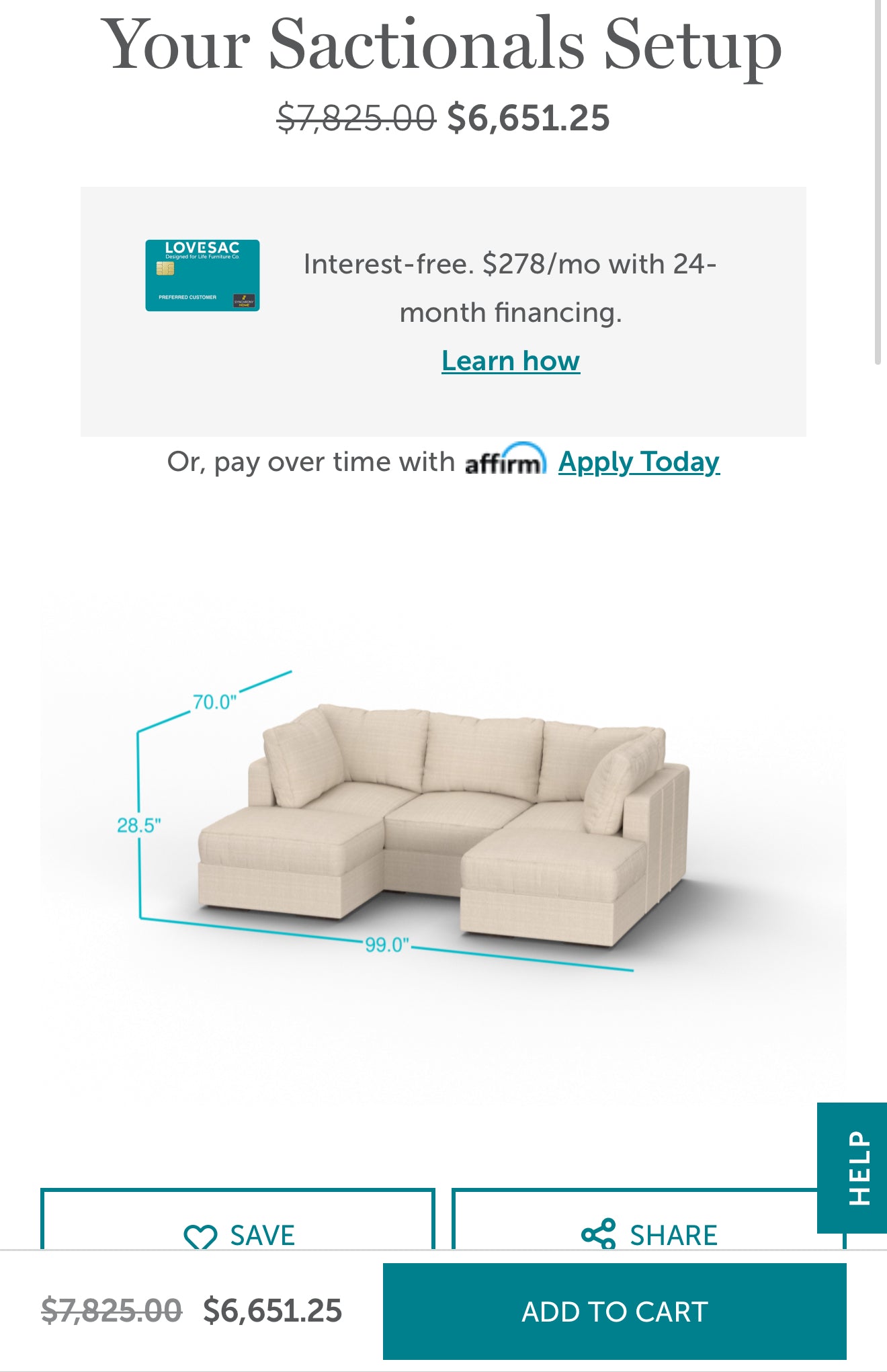 Lovesac Modular couch