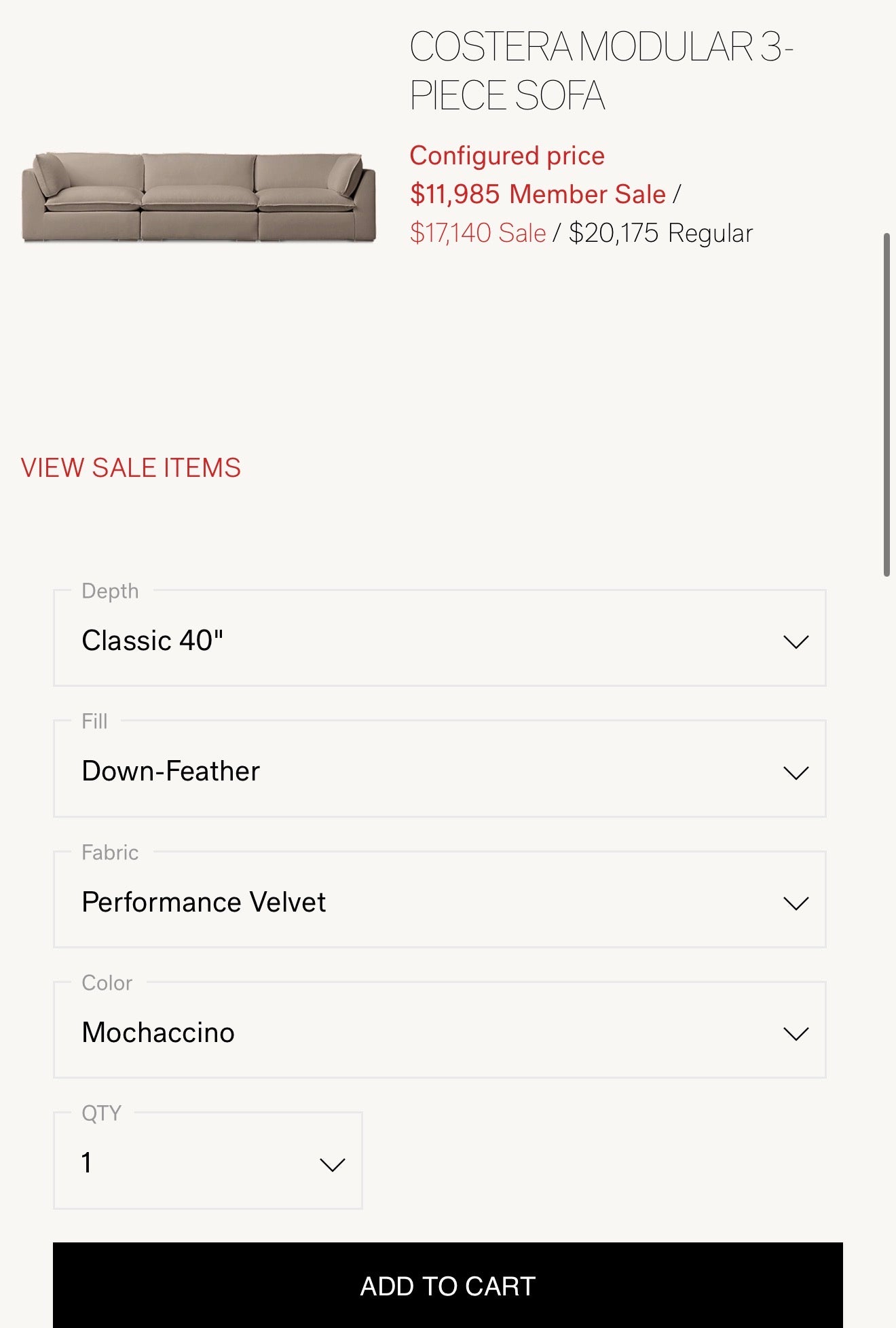 Restoration Hardware Cloud Couch