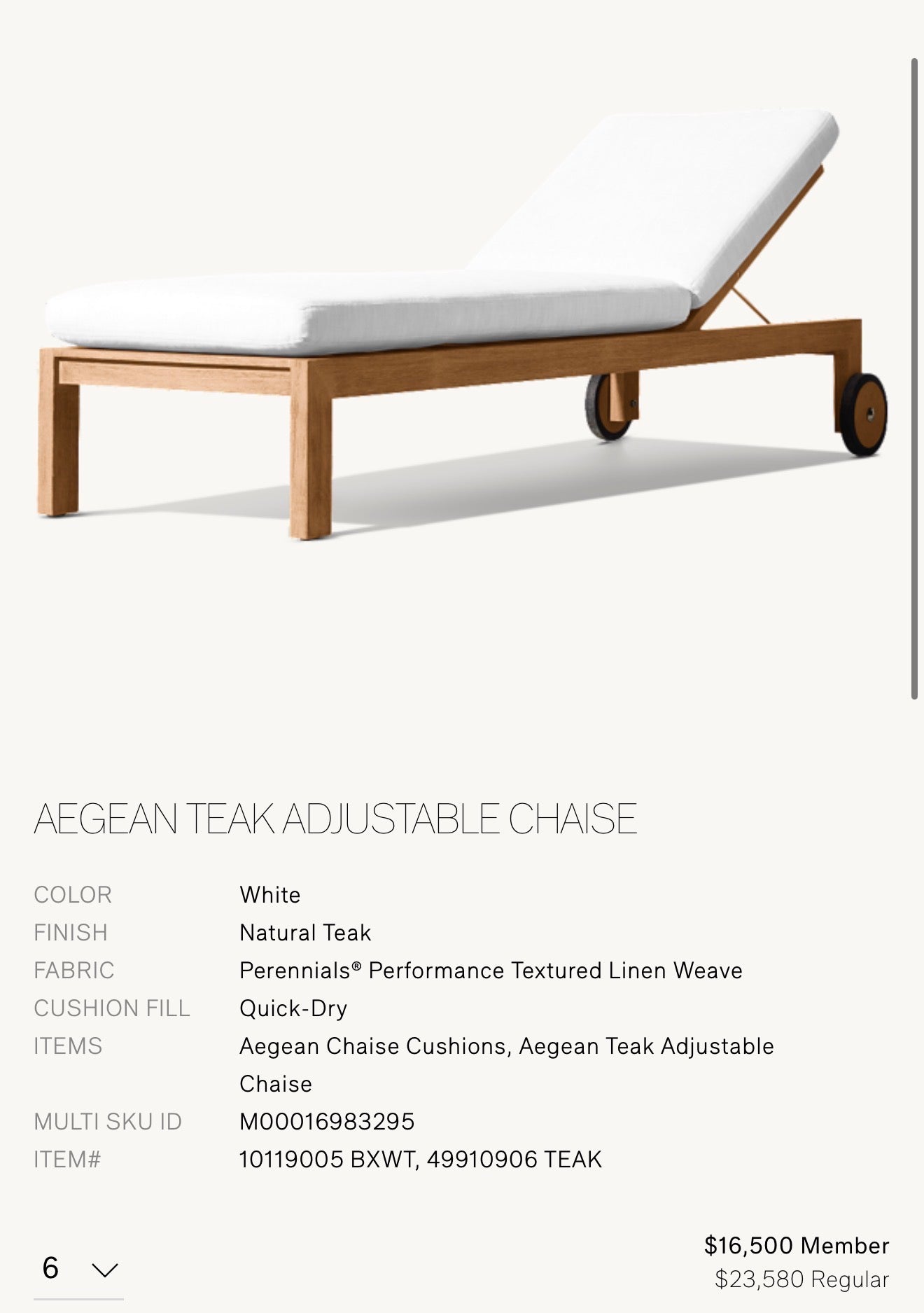 Restoration Hardware Aegean Pool Chaises