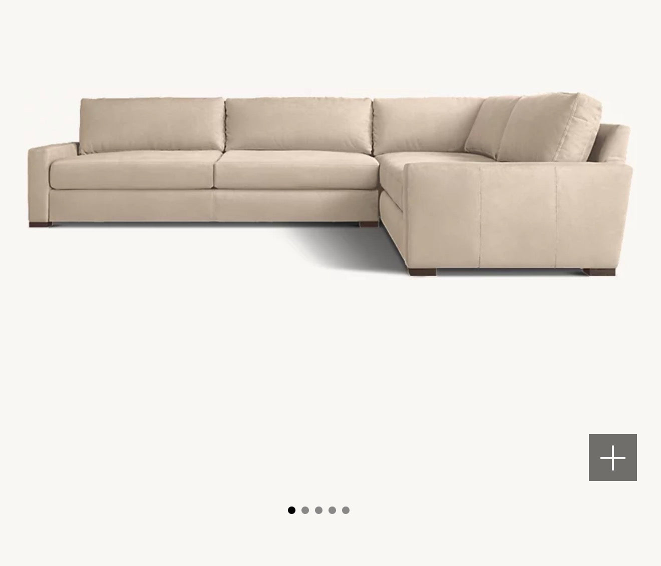 Restoration Hardware Leather Maxwell Sectional