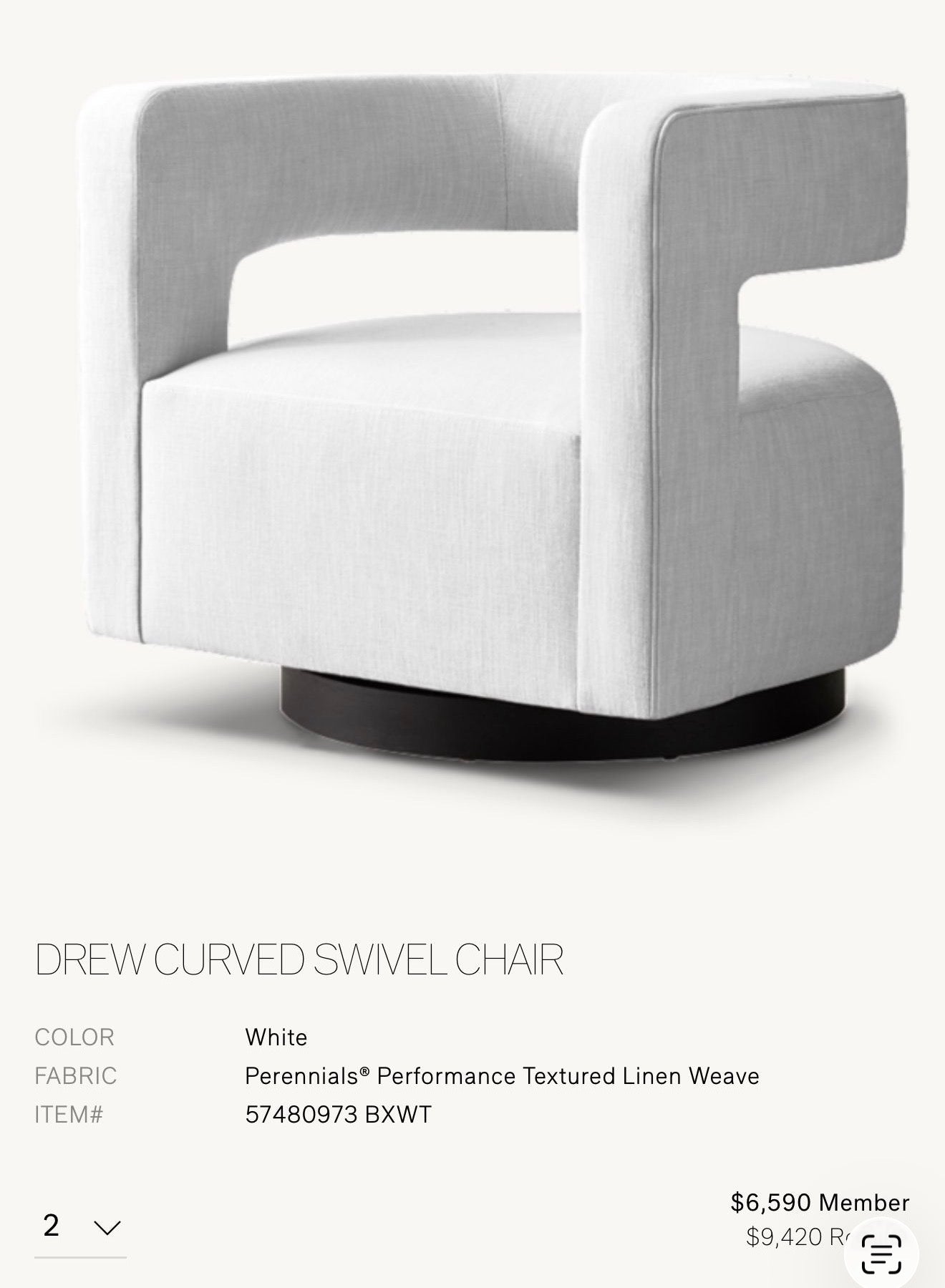 RH Swivel Chairs
