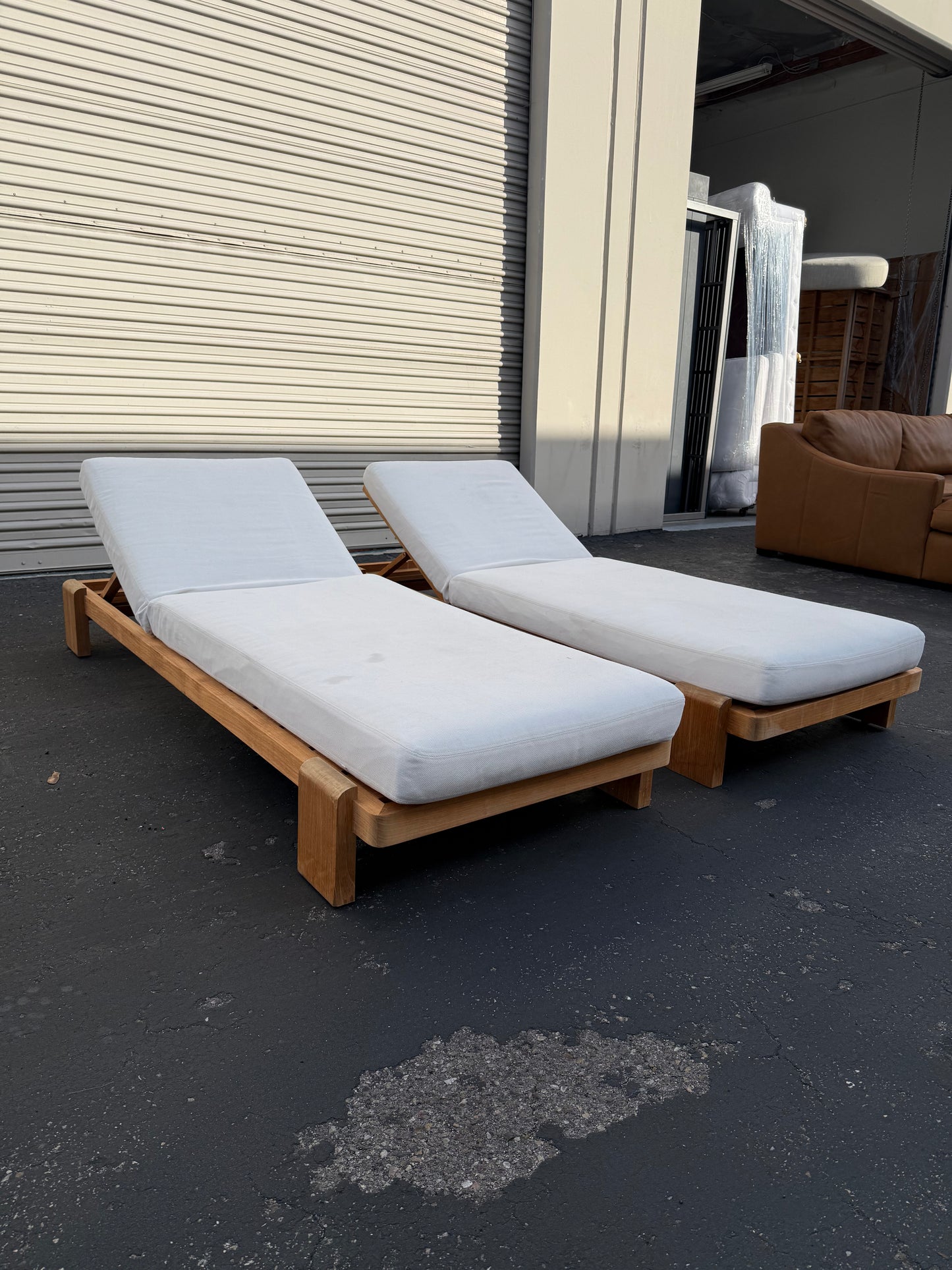 RH Vigo Teak Pool Loungers