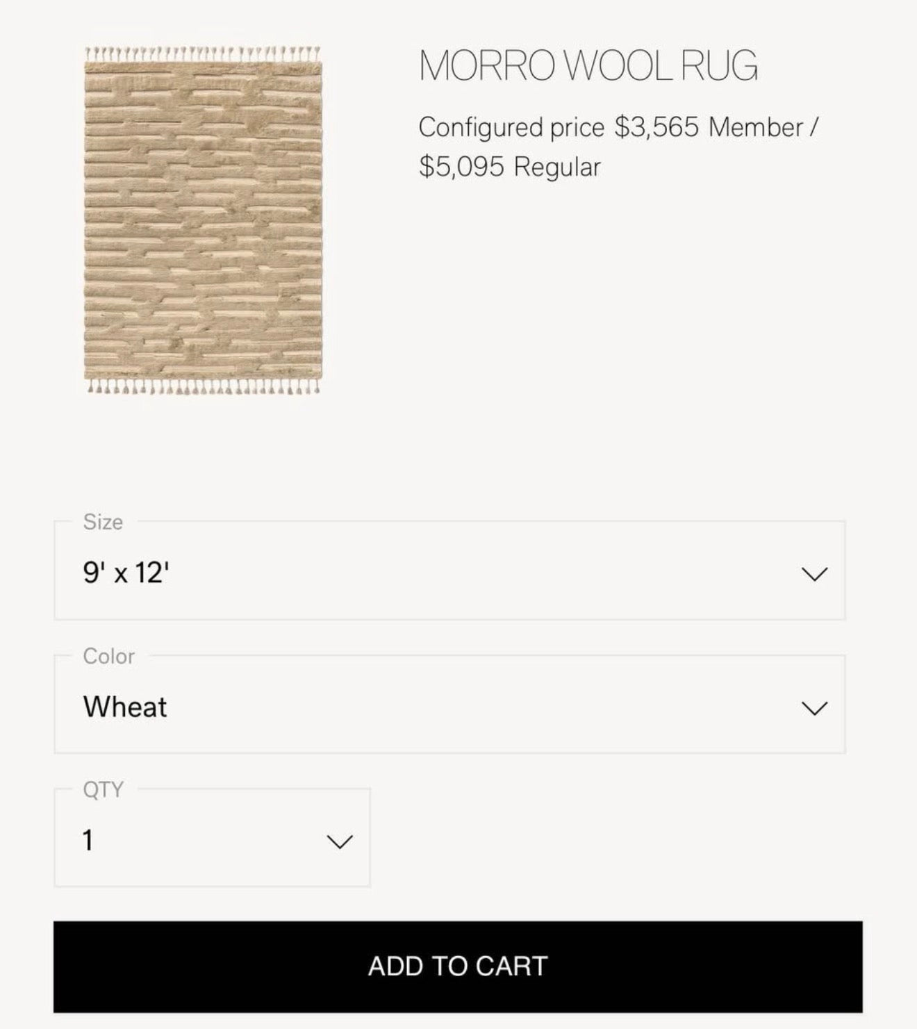 RH Morro Wool Rug
