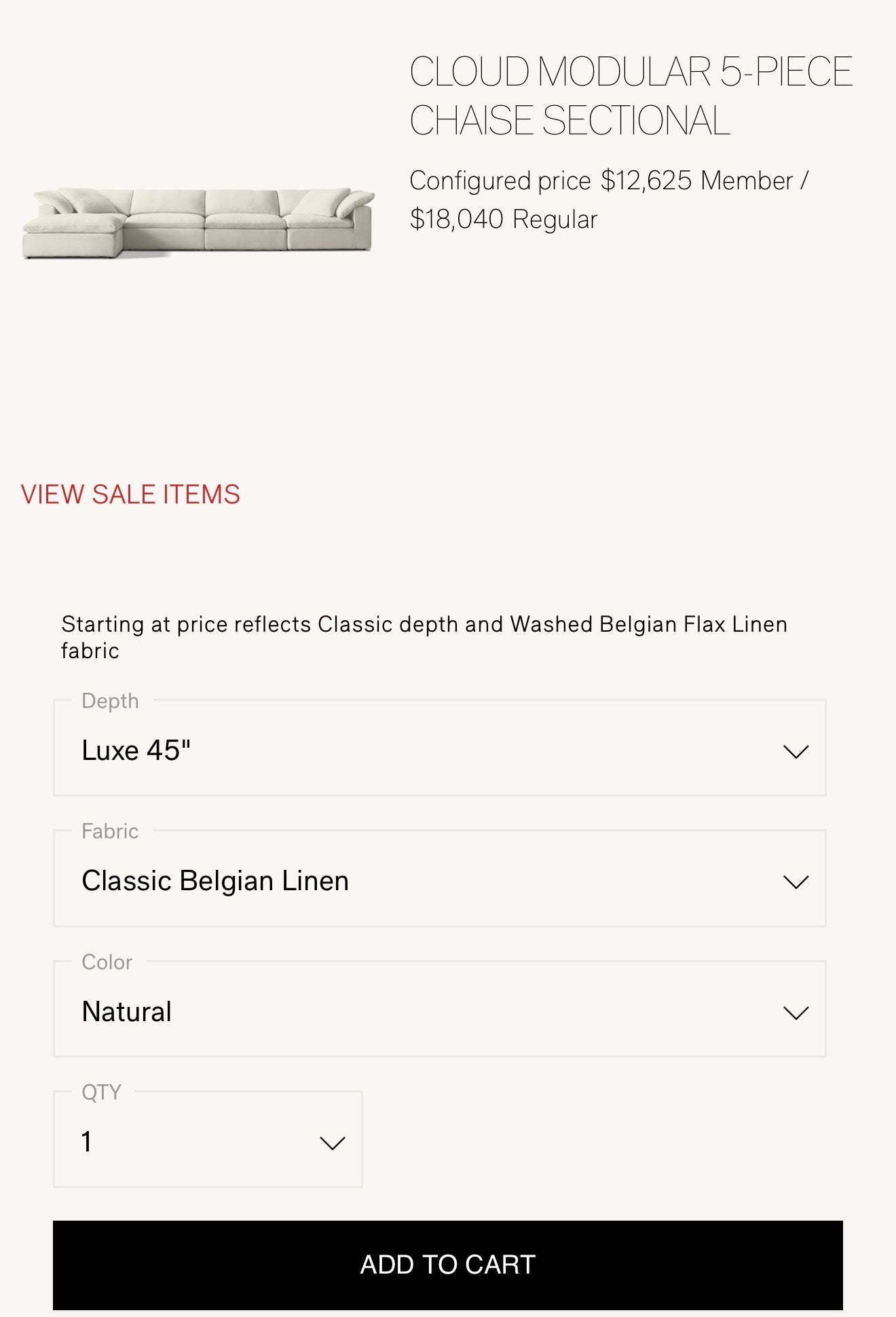 RH Cloud Couch