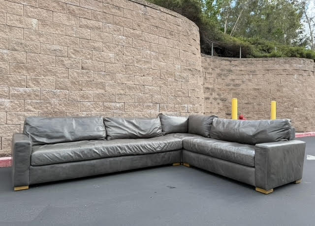 Restoration Hardware Maxwell Leather Sectional