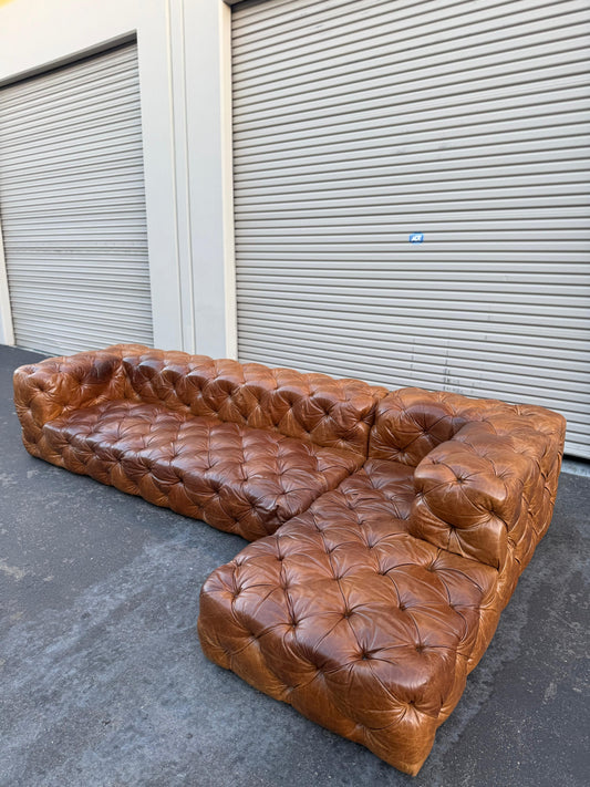 Restoration Hardware Leather Sectional