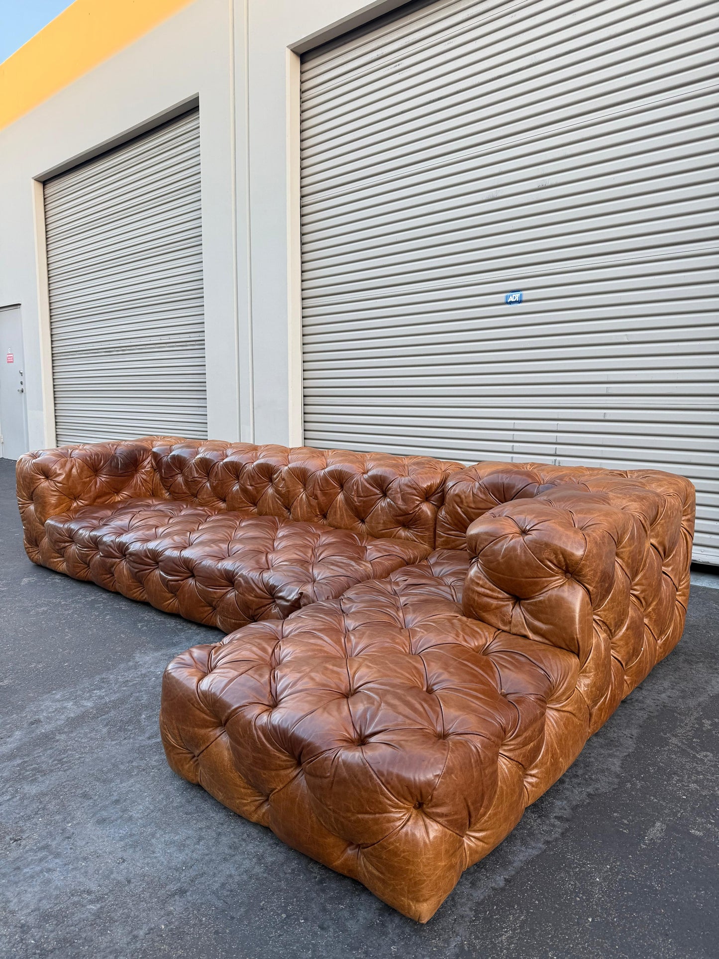 Restoration Hardware Leather Sectional