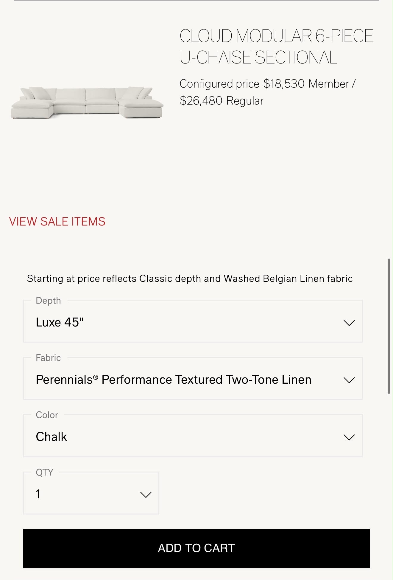 Restoration Hardware Cloud Couch