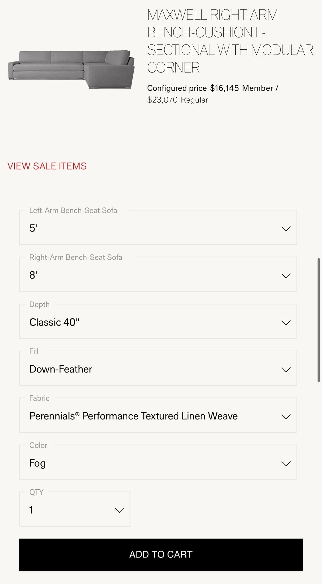 Restoration Hardware Maxwell