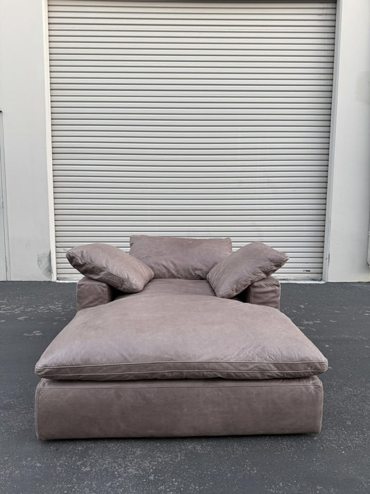 Leather Restoration Hardware Chaise