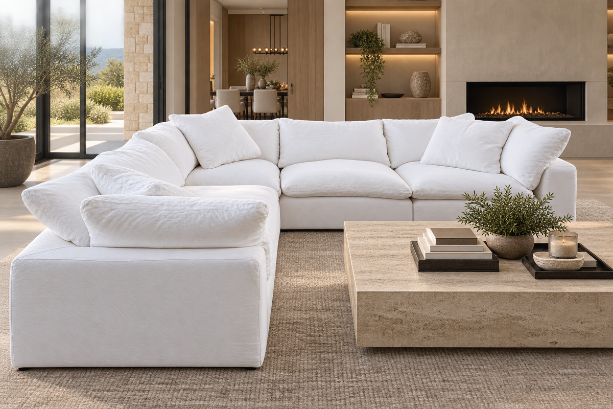 RH White Cloud Couch