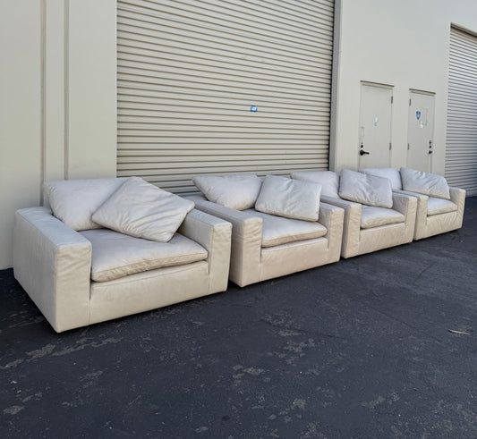 Restoration Hardware Leather Cloud Chairs