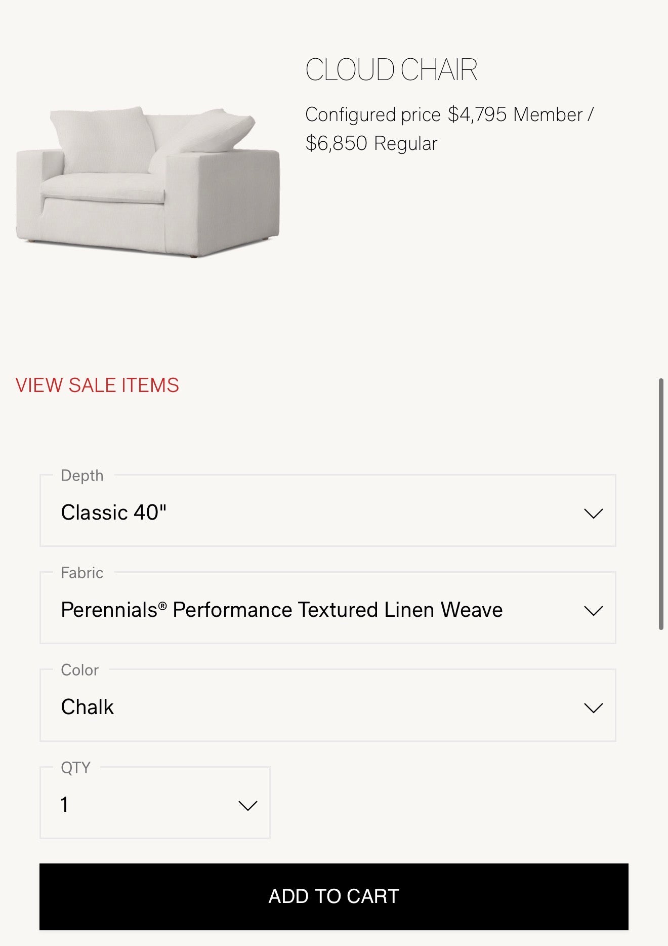 RH Sofa & Chair Set