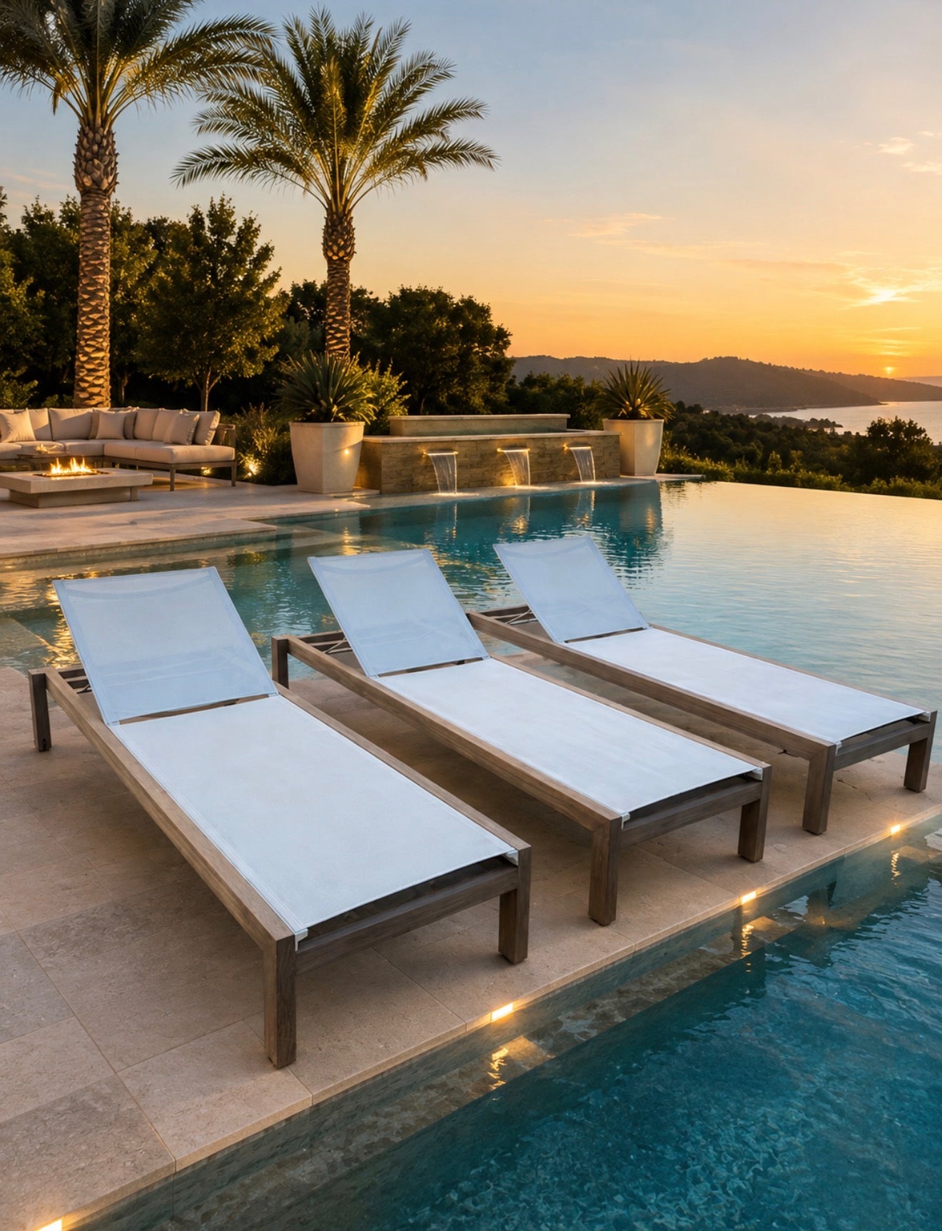 RH Aegean Pool loungers