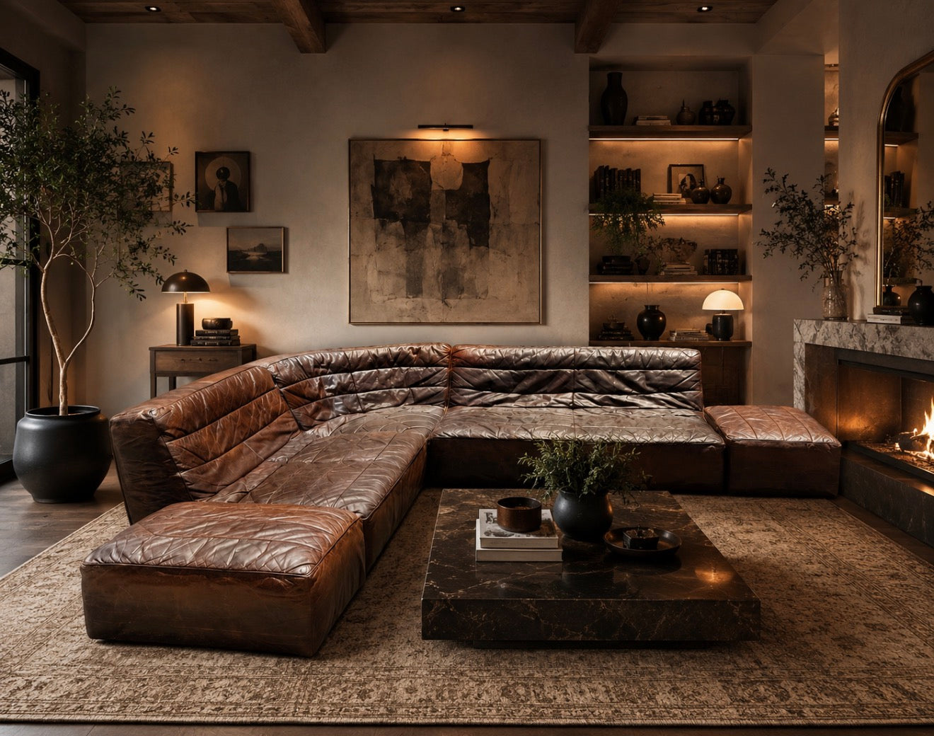 Vintage Restoration Hardware Leather Couch