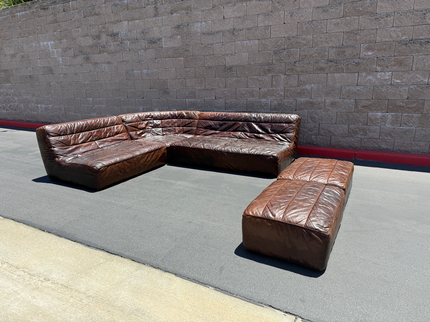 Vintage Restoration Hardware Leather Couch