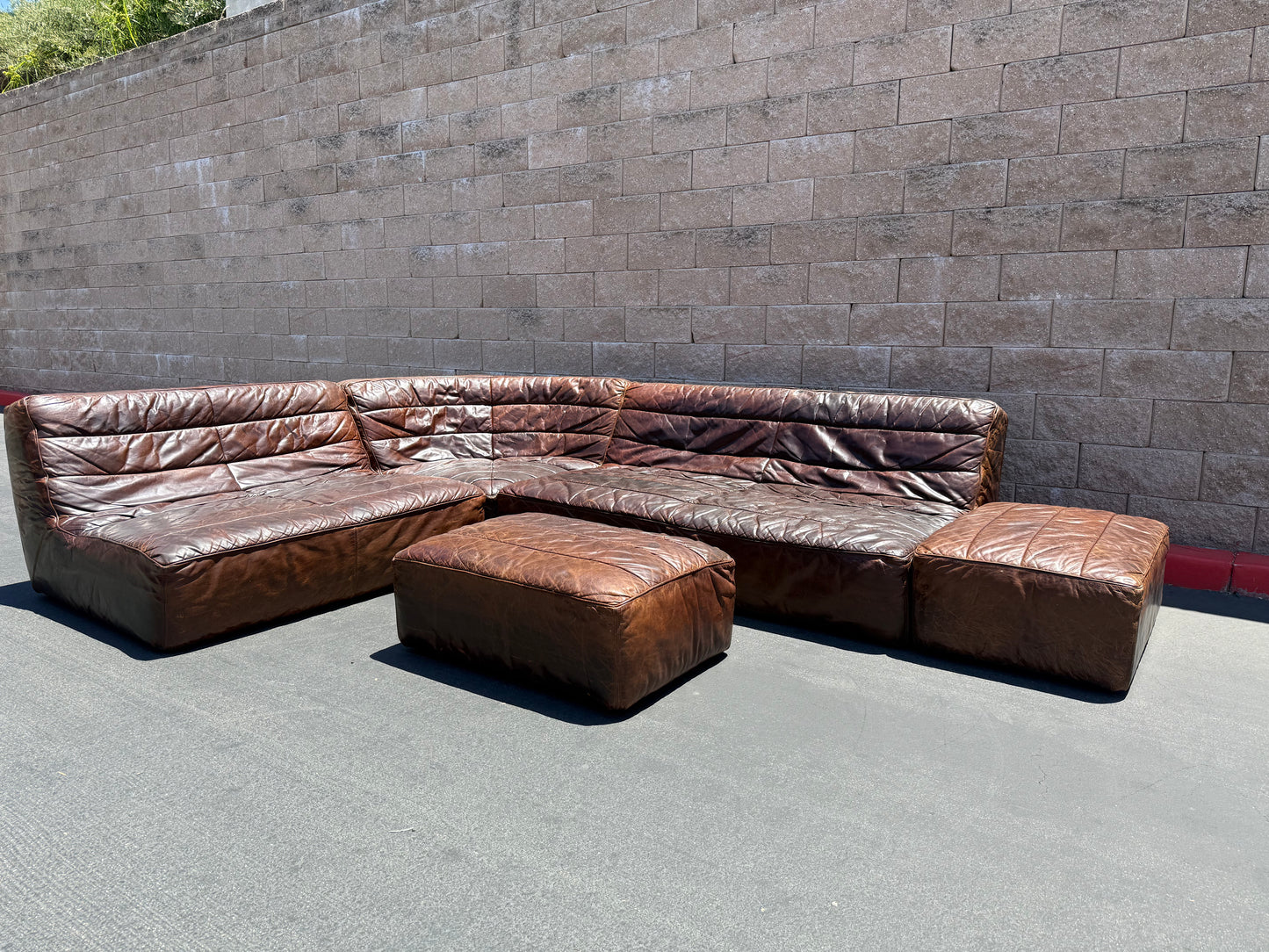 Vintage Restoration Hardware Leather Couch