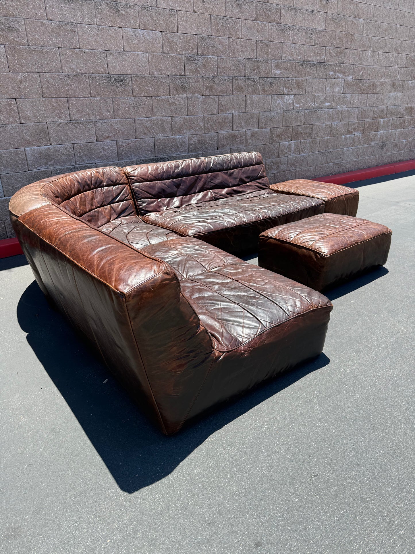 Vintage Restoration Hardware Leather Couch