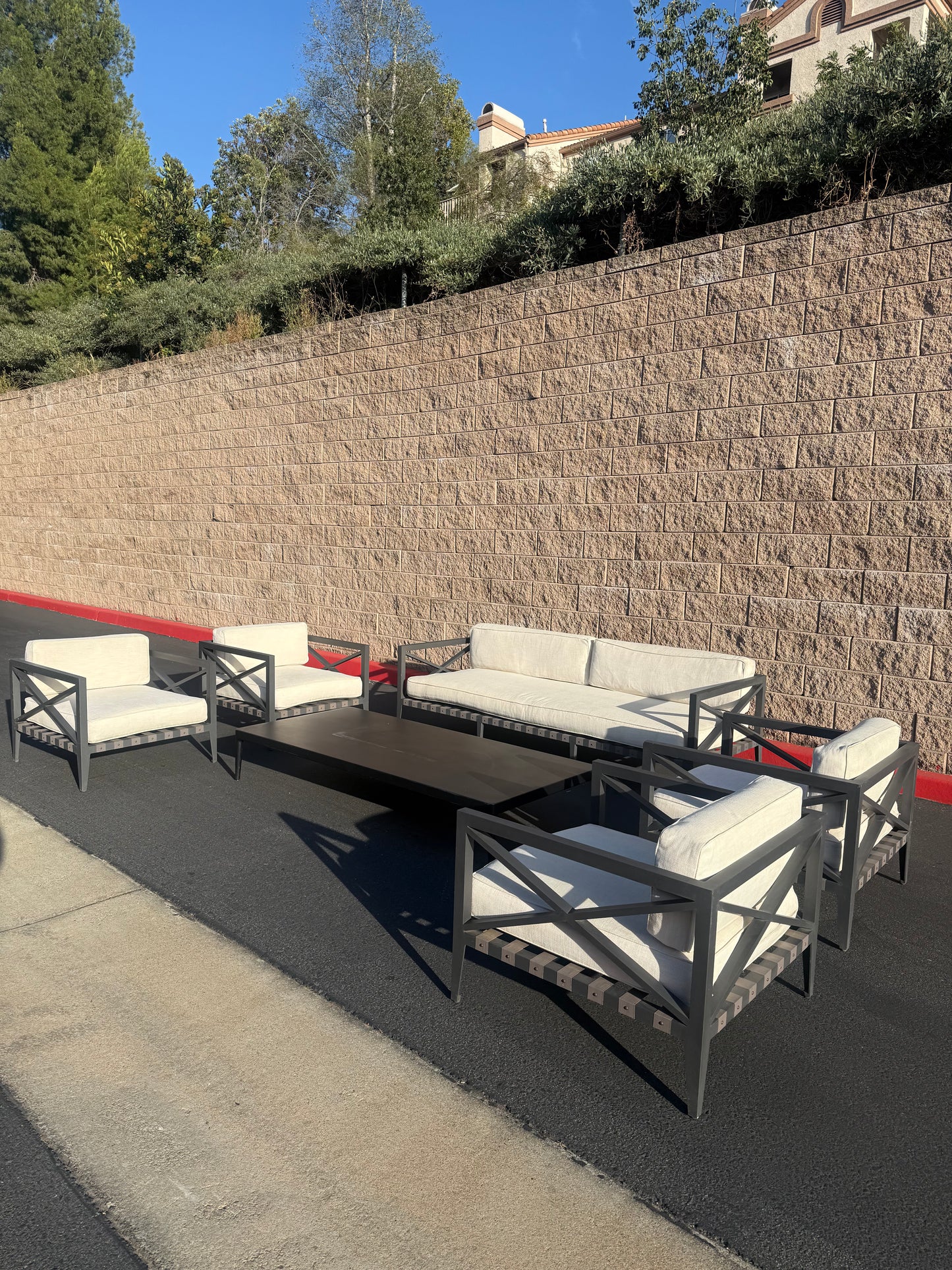 RH Mustique Aluminum Outdoor Set