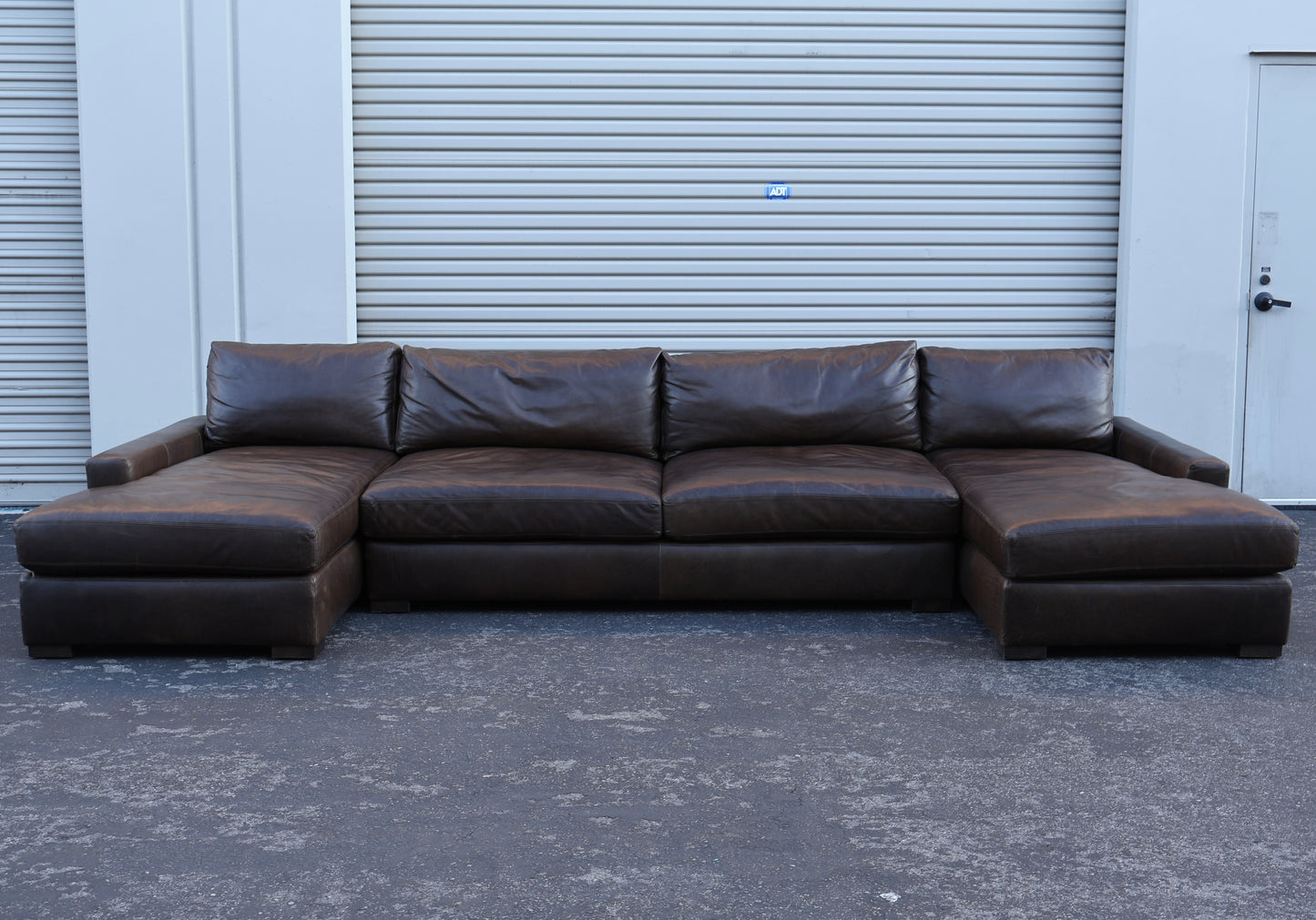 Restoration Hardware Maxwell Leather Sectional