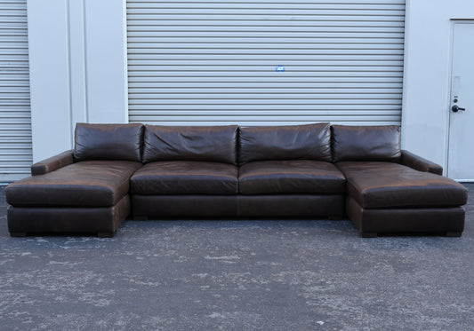 Restoration Hardware Maxwell Leather Sectional