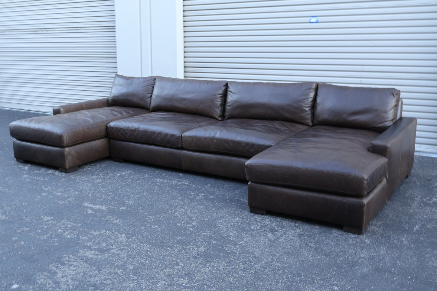 Restoration Hardware Maxwell Leather Sectional