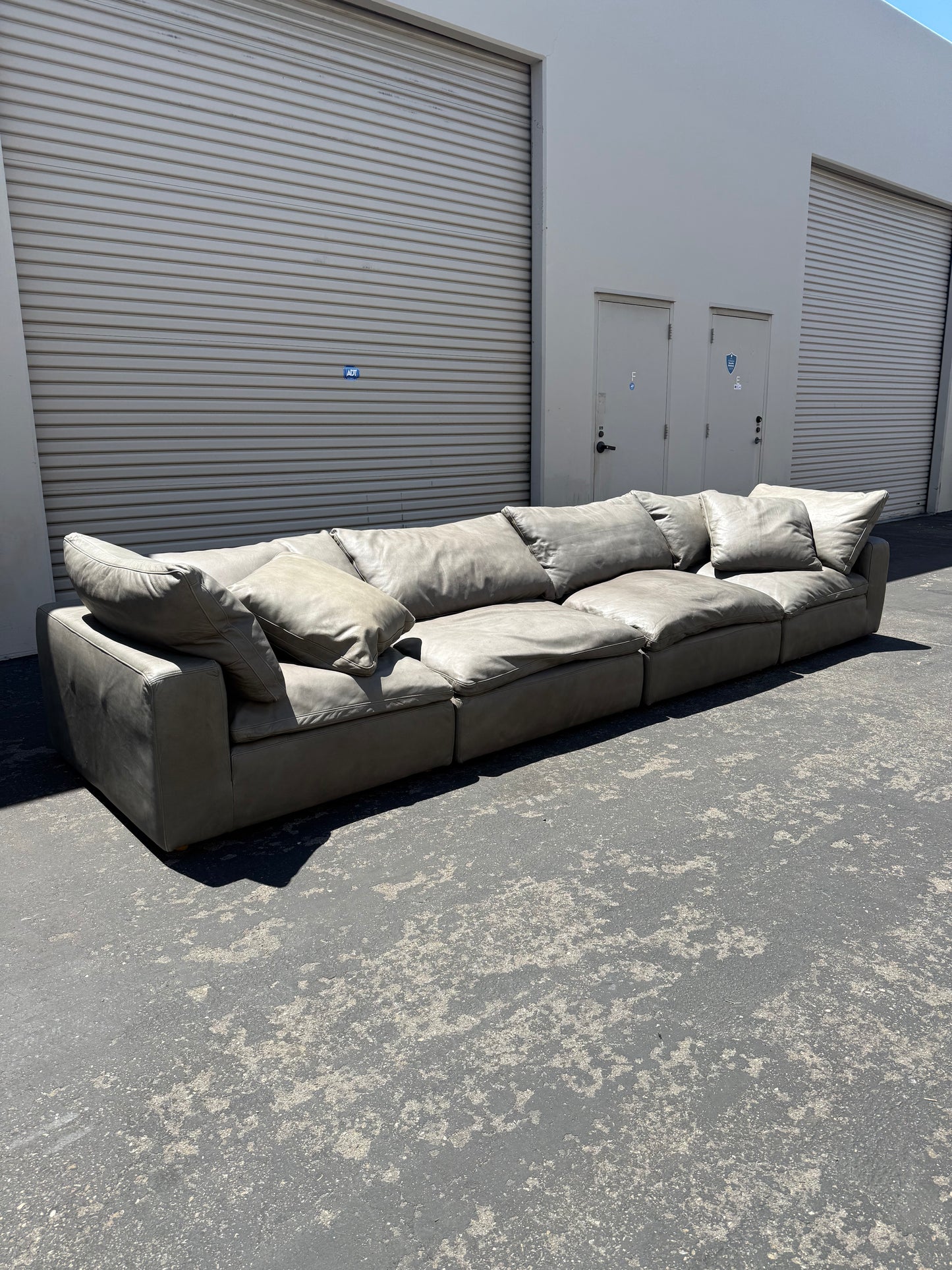 RH Leather Cloud Couch