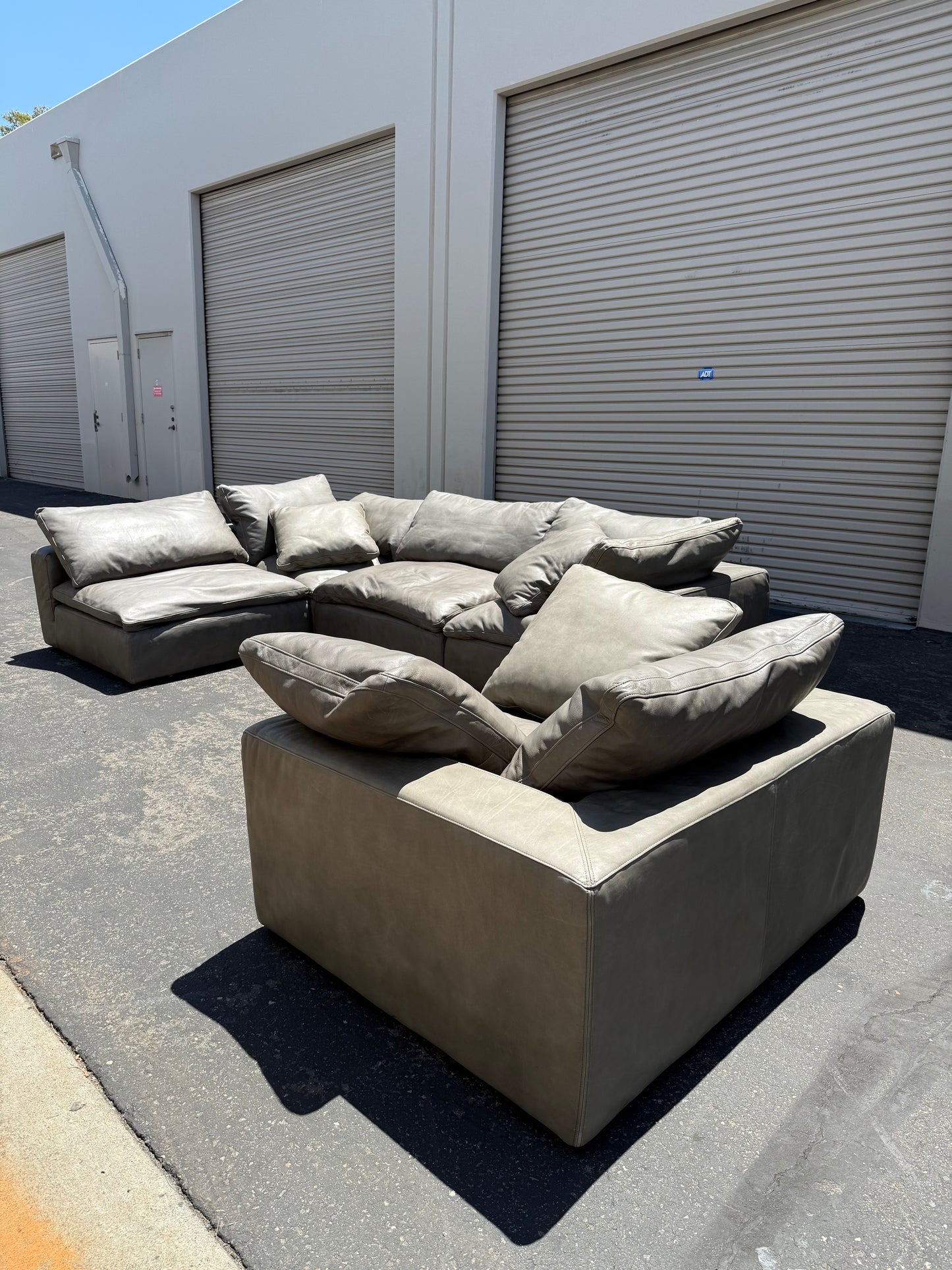RH Leather Cloud Couch