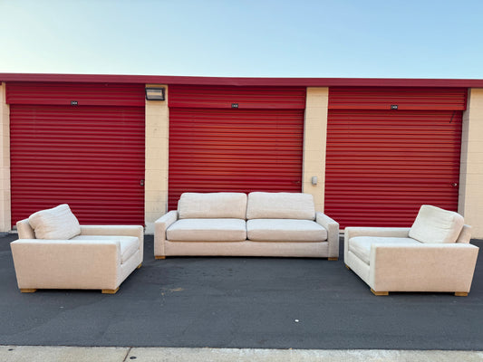 Restoration Hardware Luxe Maxwell Sofa and Chairs