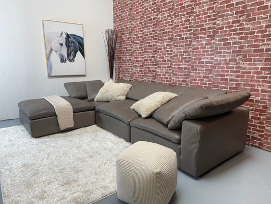Restoration Hardware Leather Cloud Couch