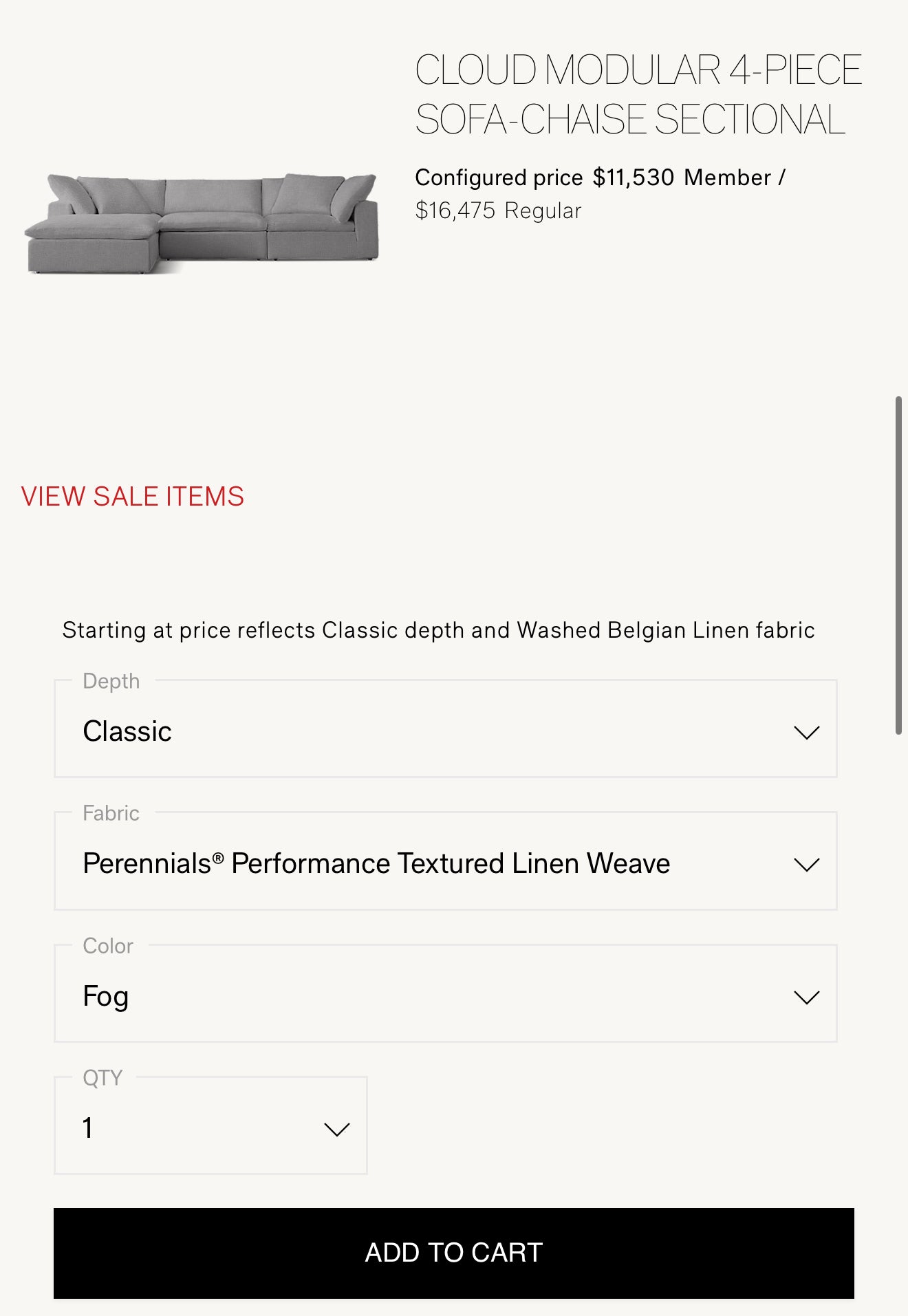 Restoration Hardware Cloud Couch