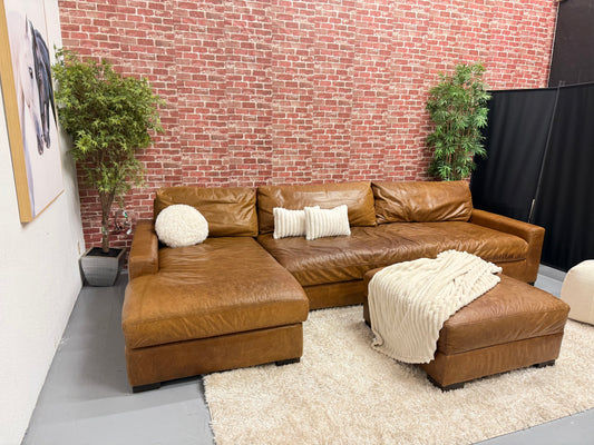 Restoration Hardware Maxwell Leather Sectional