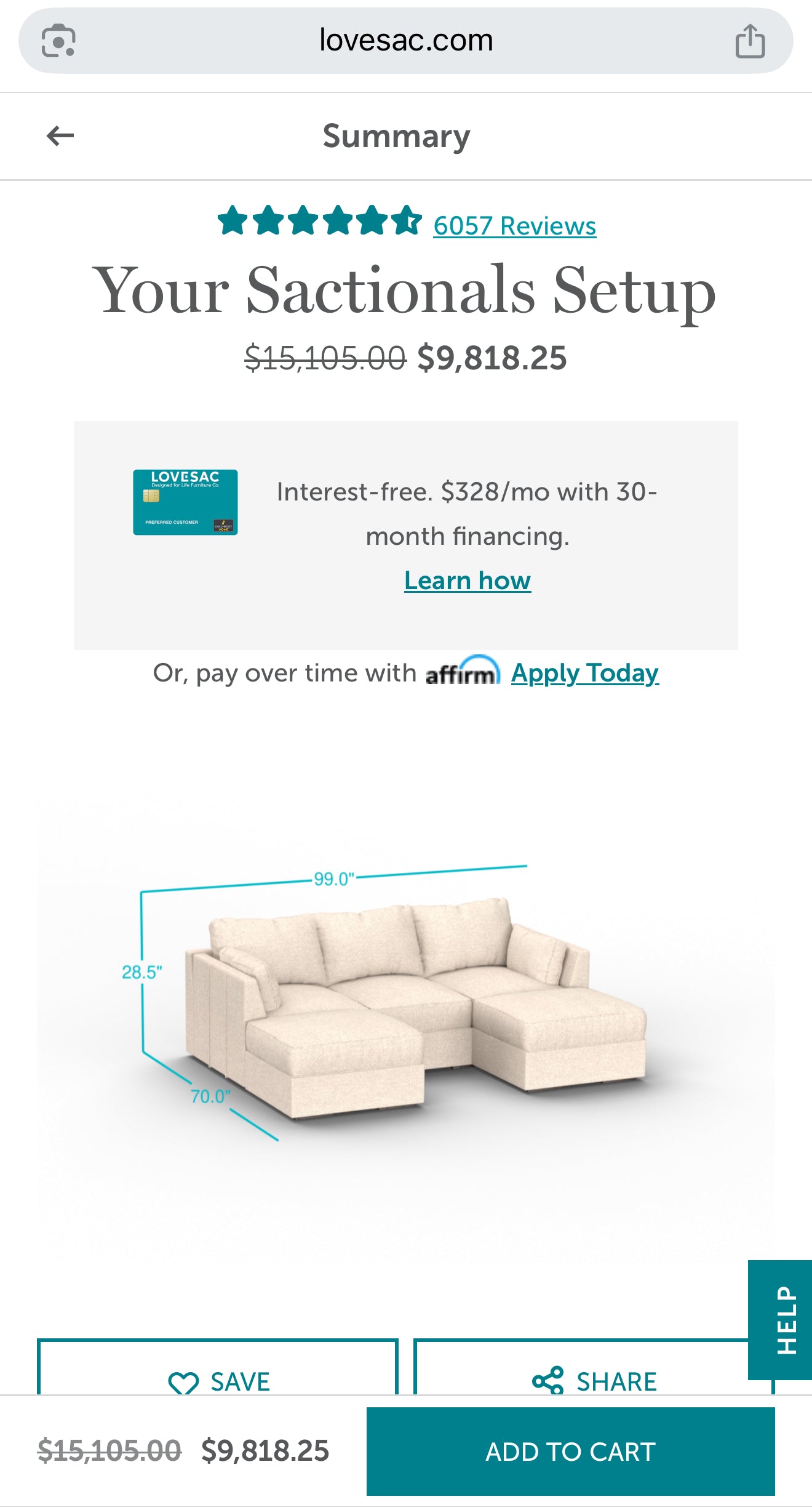 Lovesac Modular Couch