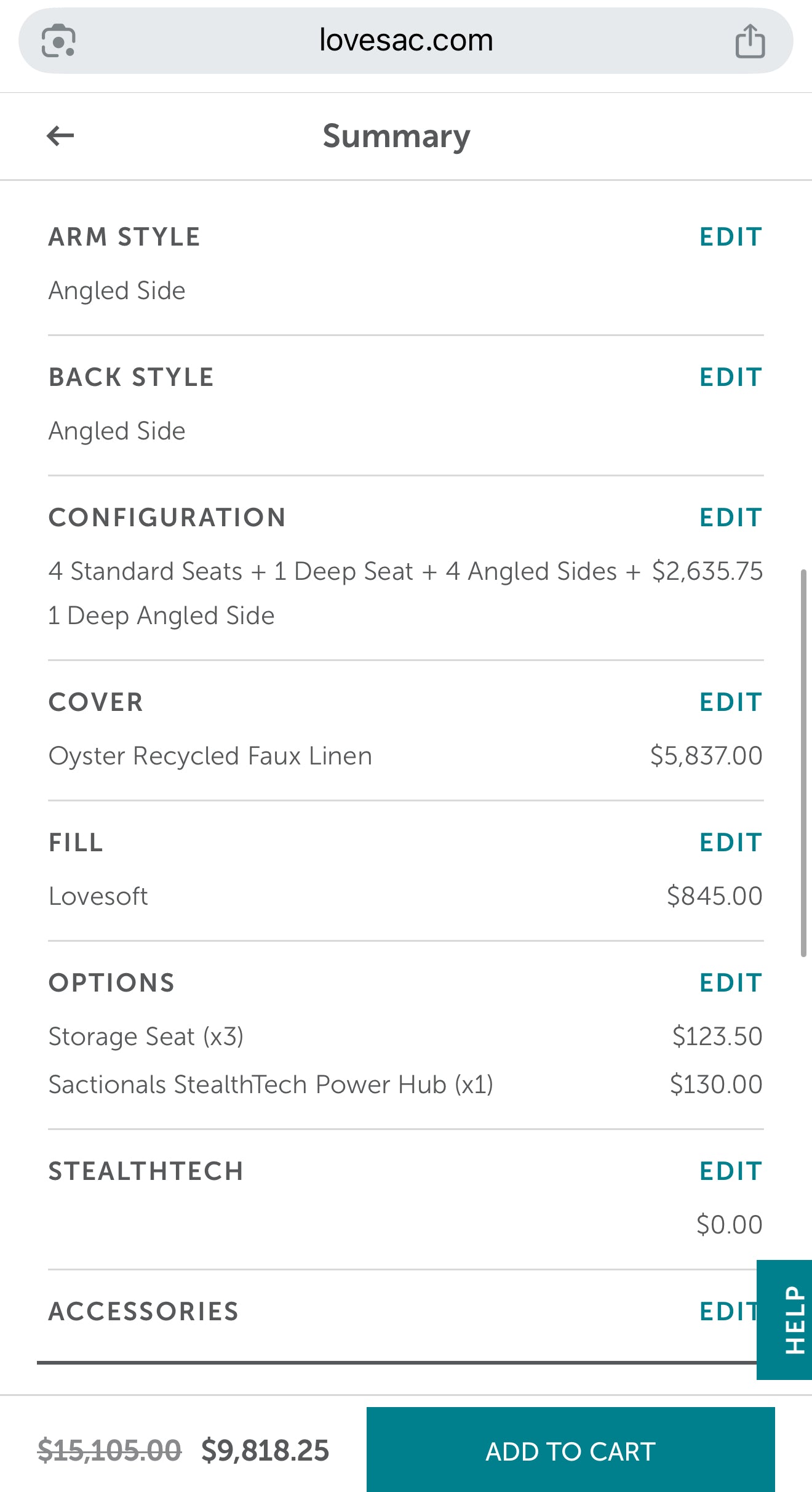 Lovesac Modular Couch