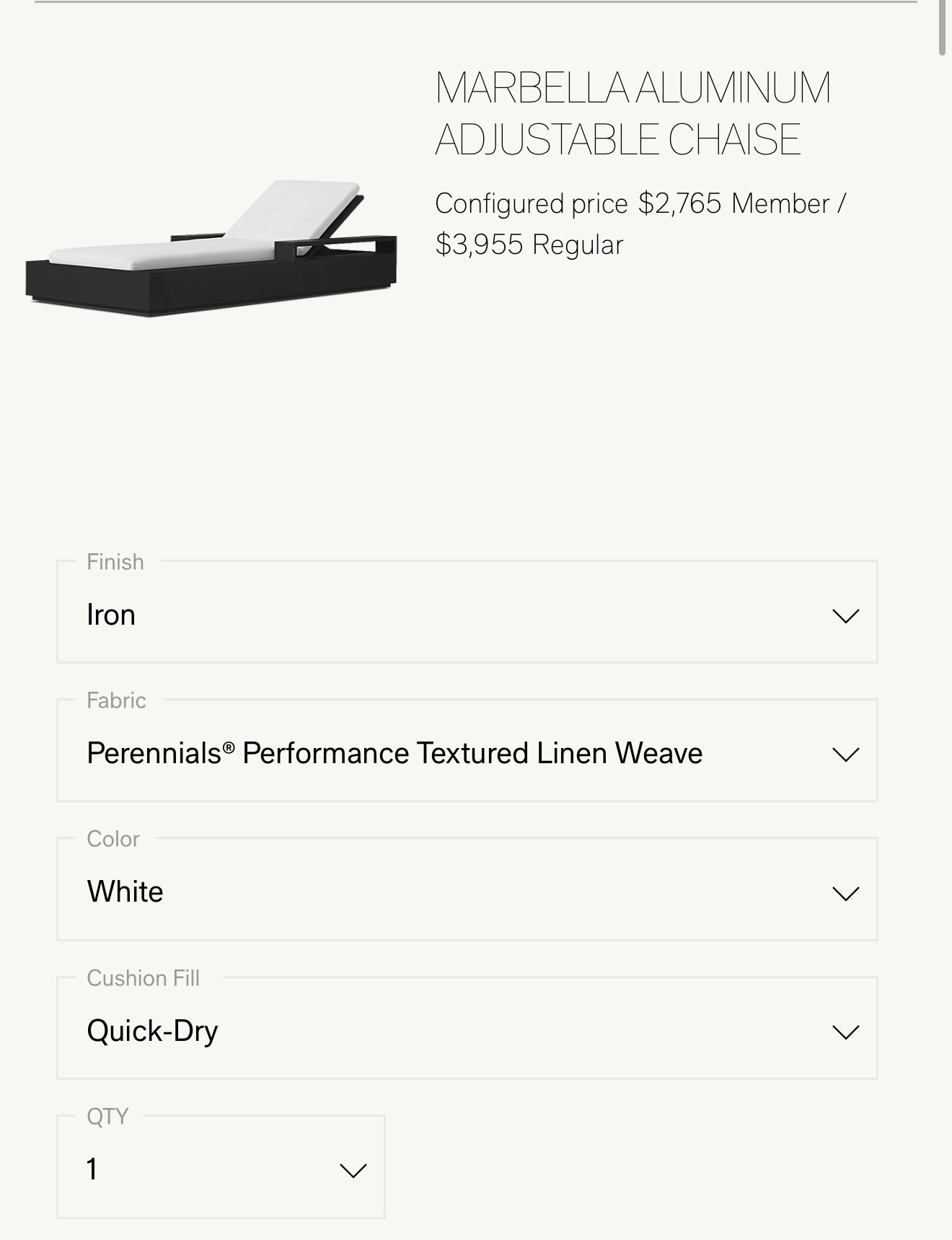 RH Aluminum Marbella Pool Chaises