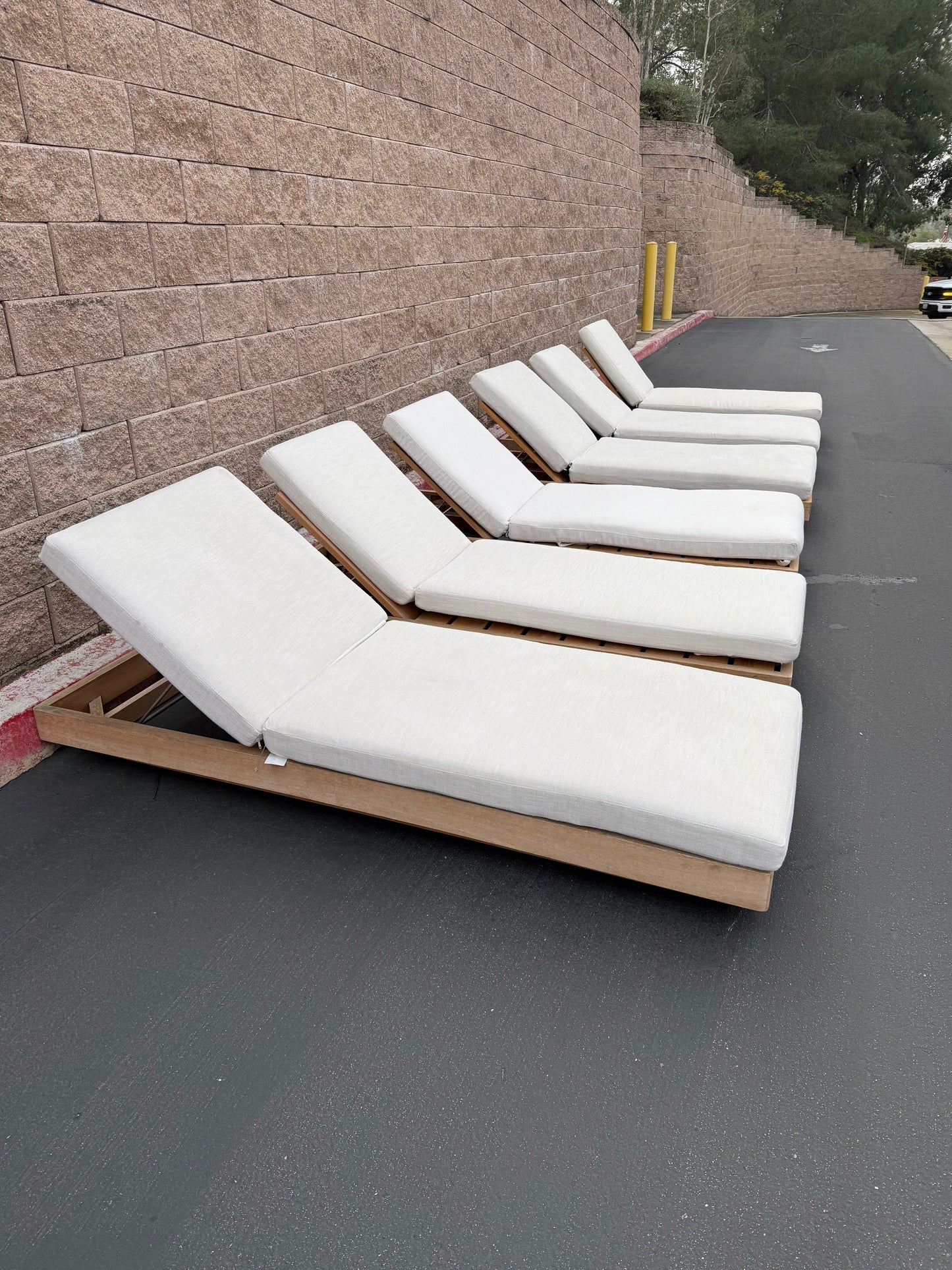 RH Maya Teak Pool Loungers