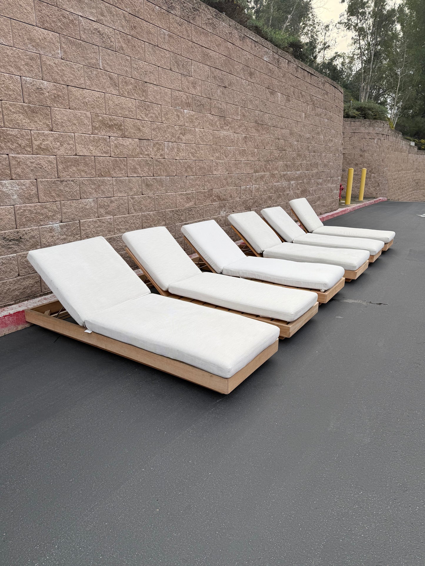 RH Maya Teak Pool Loungers