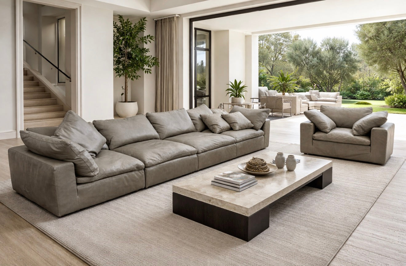 Restoration hardware Leather Cloud Set