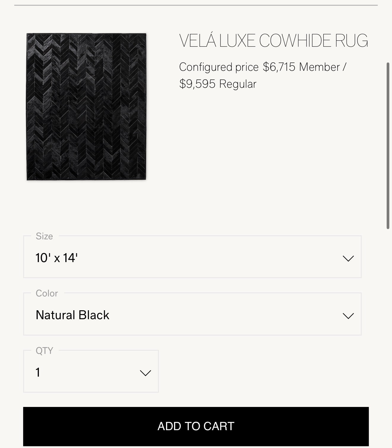 Restoration Hardware Cowhide Rug