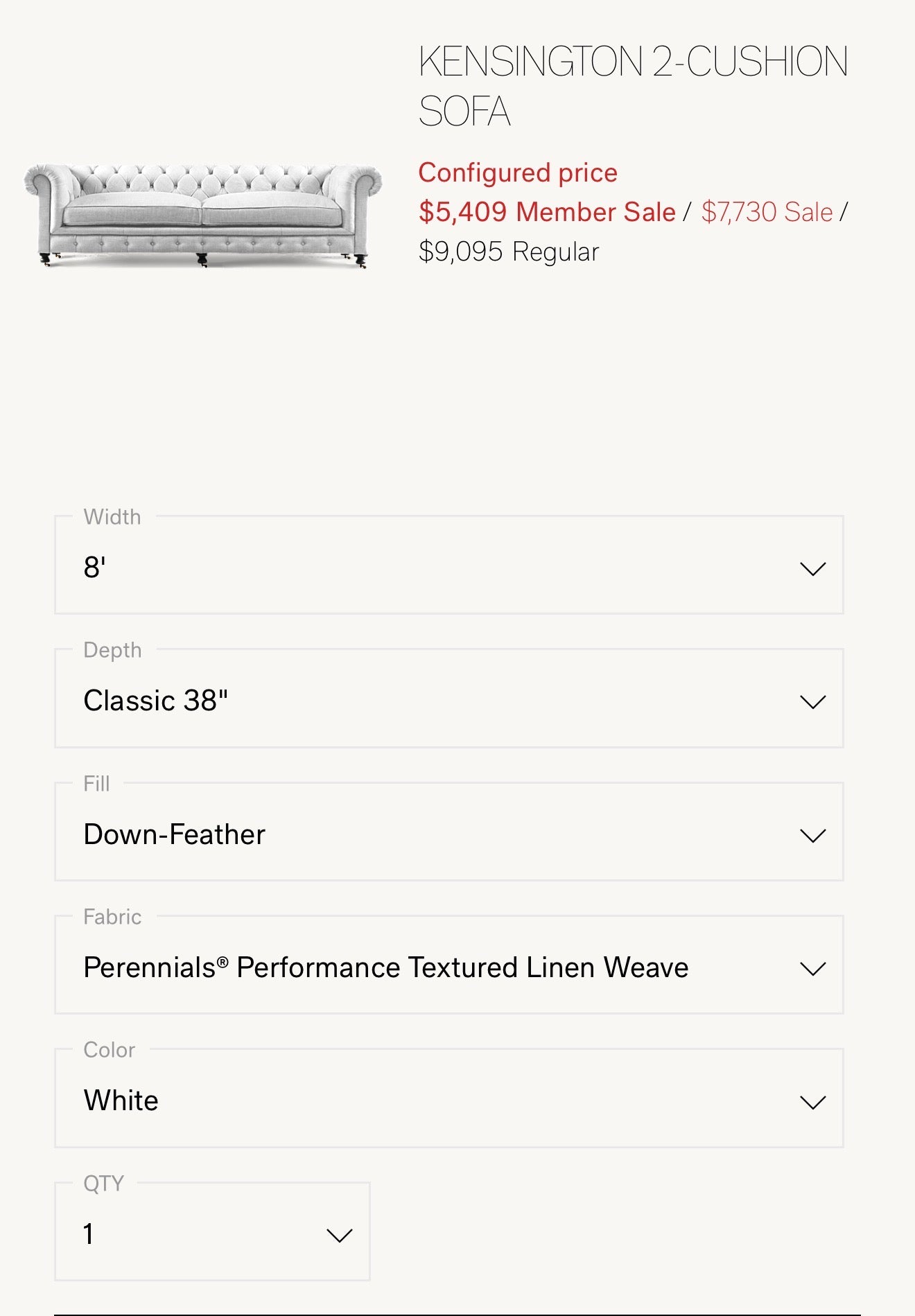 Restoration Hardware Kensington