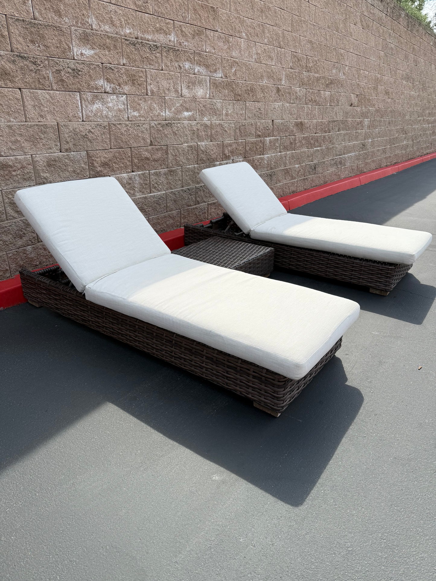 RH Whicker Pool Loungers
